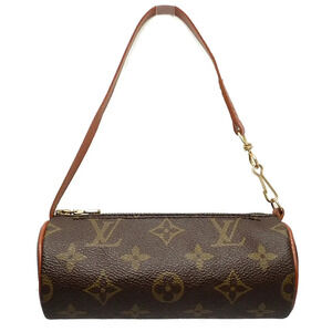Louis Vuitton Monogram Papillon Handbag Canvas Leather Brown